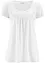 Maglia in cotone con pizzo a maniche corte, bonprix