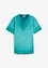 Maglia serafino a maniche corte  in puro cotone biologico effetto lavato, bonprix
