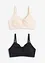 Reggiseno allattamento senza ferretto con cotone biologico (pacco da 2), bonprix