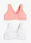 Reggiseno senza ferretto con chiusura davanti e cotone biologico (pacco da 2), bonprix