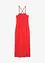 Abito midi in jersey robusto con inserto smock e spacco, bonprix