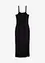 Abito midi in jersey robusto con inserto smock e spacco, bonprix