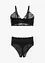 Reggiseno bustier e perizoma a vita alta ouvert (set 2 pezzi), bonprix