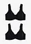 Reggiseno t-shirt minimizer con ferretto e cotone biologico (pacco da 2), bonprix