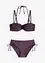 Bikini a balconcino con spalline aggiuntive da legare al collo (set 2 pezzi), bonprix