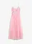 Abito lungo in delicato tulle con pizzo, bonprix