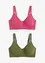 Reggiseno t-shirt senza ferretto con cotone (pacco da 2), bonprix