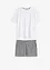 Pigiama estivo oversize con shorts stampati, bonprix