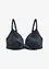 Reggiseno con coppe preformate senza ferretto in materiale lucido, bonprix
