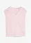 Blusa a maniche corte in satin lucido, bonprix