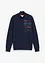 Felpa in puro cotone con colletto alto e zip, bonprix
