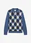 Maglione in puro cotone con motivo a losanghe, bonprix