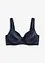 Reggiseno con coppe preformate, spalline imbottite e materiale lucido, bonprix