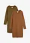 Abito in jersey aderente (pacco da 2), bonprix