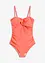 Costume intero modellante con effetto incrociato e compressione media, bonprix