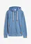 Felpa con zip e cappuccio con poliestere riciclato, bonprix