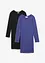 Abito di jersey in misto cotone biologico elasticizzato (pacco da 2), bonprix