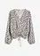 Blusa corta con arricciature, bonprix