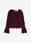 Blusa in pizzo con volant, bonprix