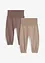 Pantaloni in maglia allungabili in misto cotone (pacco da 2), bonprix