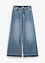 Jeans cropped wide leg, vita alta, bonprix