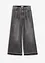 Jeans cropped wide leg, vita alta, bonprix