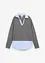 Maglione in filato fine con inserto di camicia, bonprix