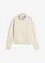 Felpa con zip in puro cotone biologico, bonprix