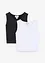 Top corto aderente (pacco da due), bonprix