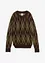 Maglione in filato fine a quadri, bonprix
