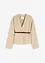 Blazer oversize effetto lana sfoderato, con cintura, bonprix