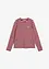 Maglia a maniche lunghe a righe con ricamo, bonprix