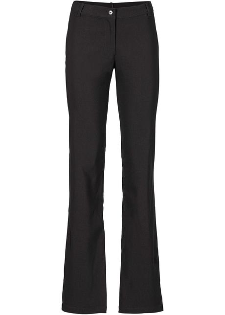 Pantaloni a vita bassa svasati al fondo - Nero