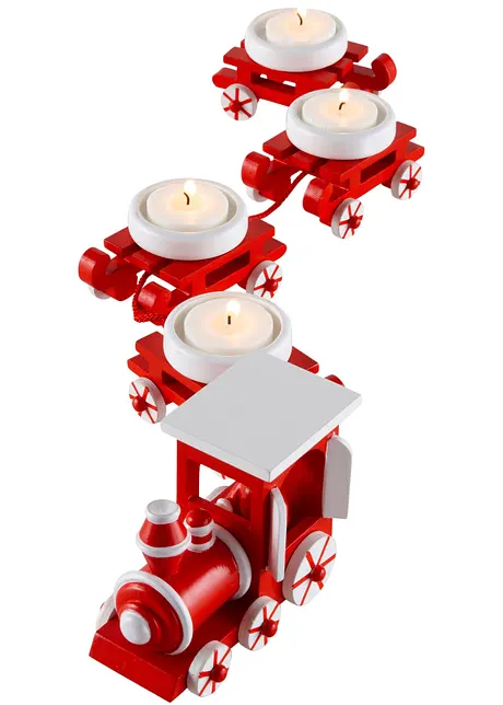 Portalumini a forma di trenino di Natale (set 5 pezzi), bonprix