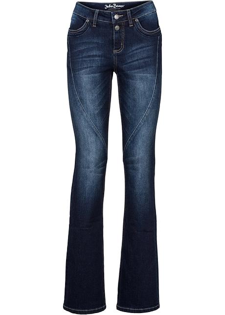 Jeans elasticizzati comodi con impunture modellanti - Blu scuro, T.N.