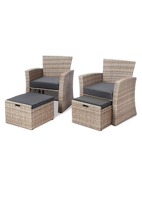 Mobili Da Giardino Kailua Set 4 Pezzi Colore Naturale Casa