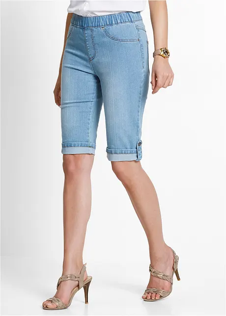 Bermuda di jeans con elastico, bonprix