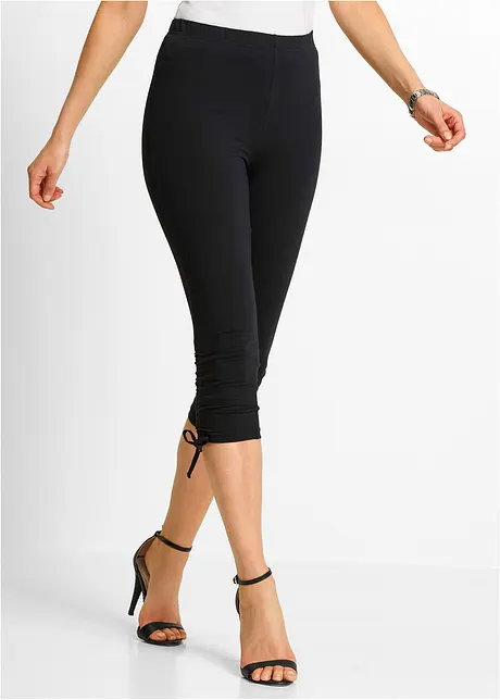 Leggings capri con arricciatura, bonprix