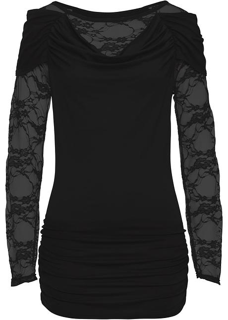 maglia pizzo nero