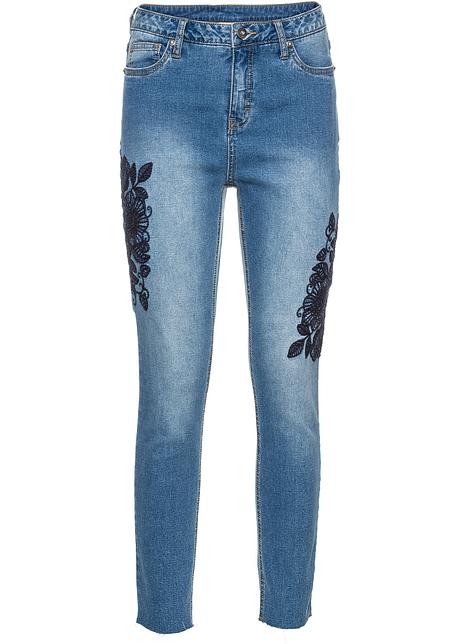 Blu Con Ricamo Jeans Bleached Ordina Bodyflirt Online Floreale PZwWHx1qRn