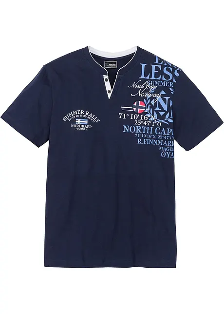 T-shirt serafino in puro cotone biologico, bonprix