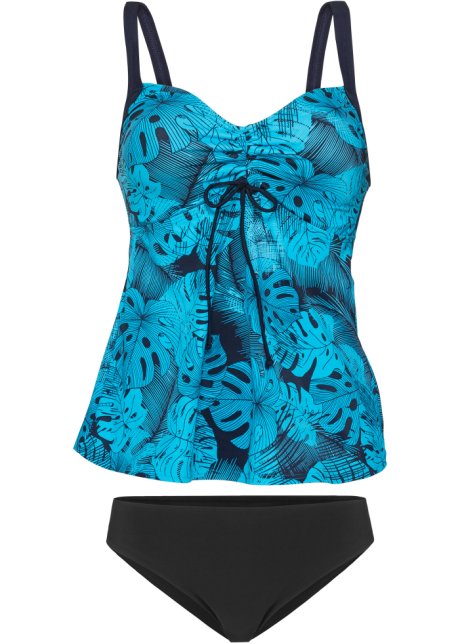 Blu Tankini lungo a fascia set 2 pezzi Bonprix Donna Sport & Swimwear Costumi da bagno Tankini 