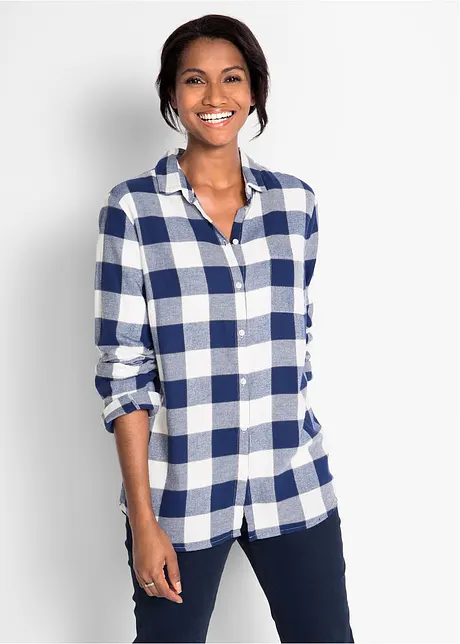 Camicia in flanella a maniche lunghe, bonprix