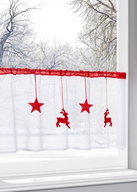 Bonprix Natale.Tendina Da Bistrot Bianco Natale Bianco Rosso Bpc Living Bonprix Collection Acquista Online Bonprix It