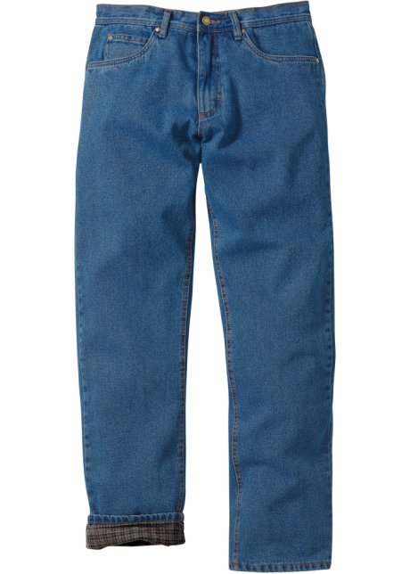 Bonprix Uomo Abbigliamento Pantaloni e jeans Jeans Jeans affosulati Jeans con rivestimento in teflon loose fit tapered Blu 