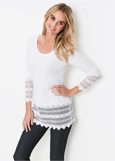 Maglia a manica lunga con pizzo, bpc selection