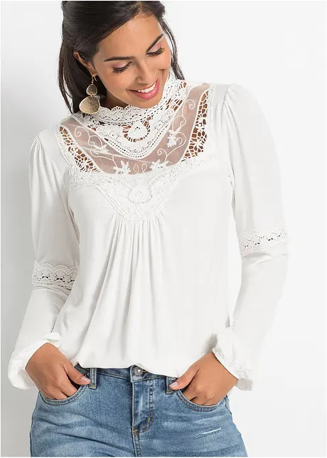 MUST HAVE: maglia con pizzo, bonprix