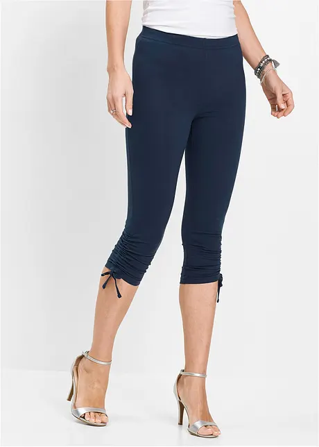 Leggings capri con arricciatura, bonprix