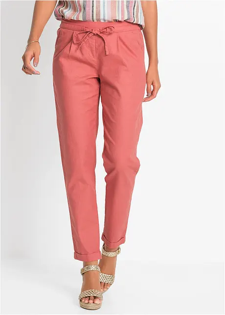 Pantaloni in misto lino, bonprix