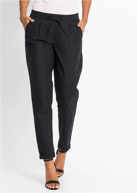 Pantaloni in misto lino, bonprix